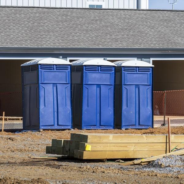 Heavy-duty construction site porta potty in Denver, Colorado